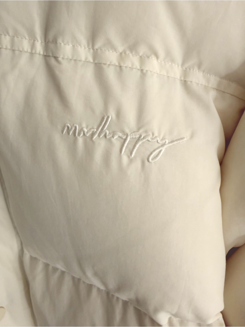 Madhappy Cream Quilted Puffer acket - Picture 3 of 5
